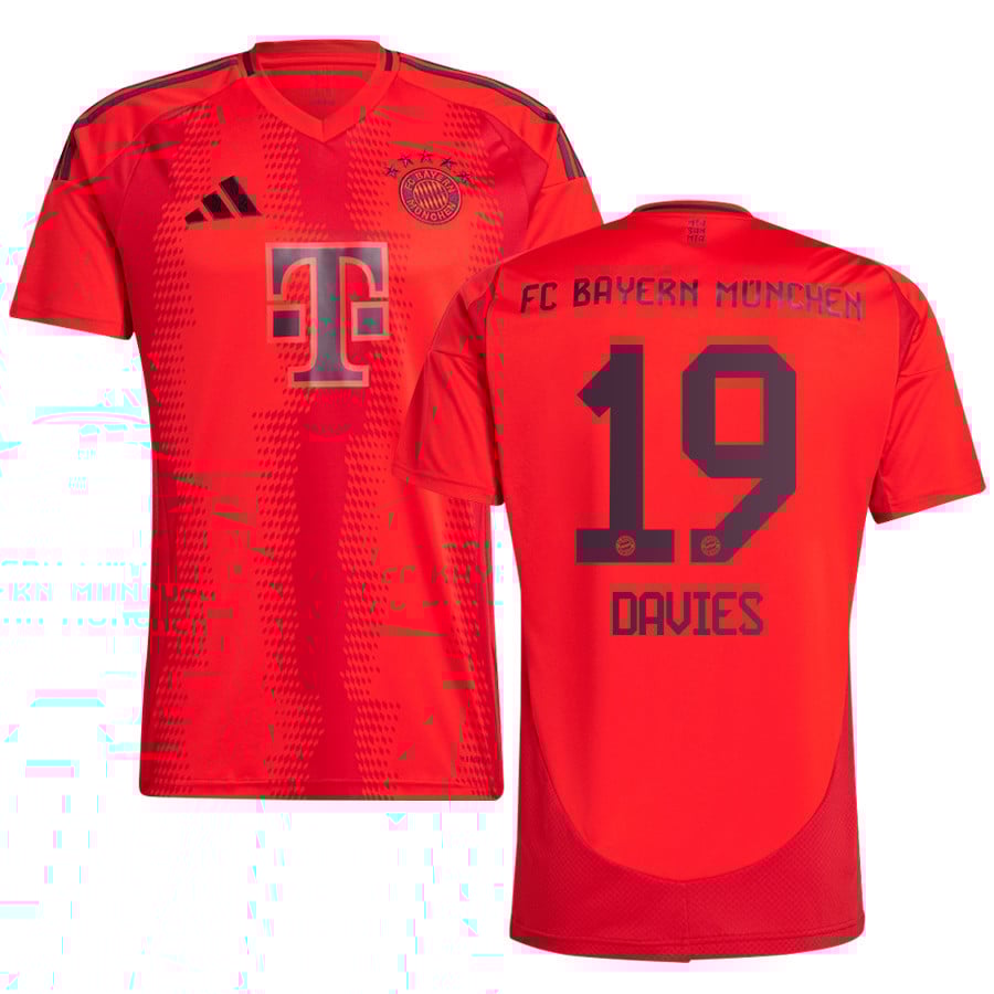 Alphonso Davies 19 Bayern Munich 2024/25 Home Jersey – Men, Red