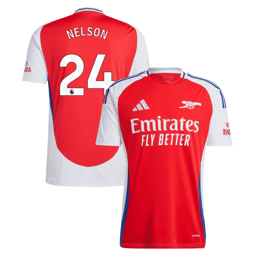 Reiss Nelson 24 Arsenal 2024/25 Home Men Jersey – Red