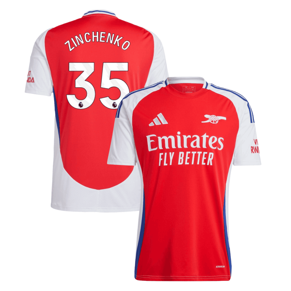 Oleksandr Zinchenko 35 Arsenal 2024/25 Home Men Jersey – Red