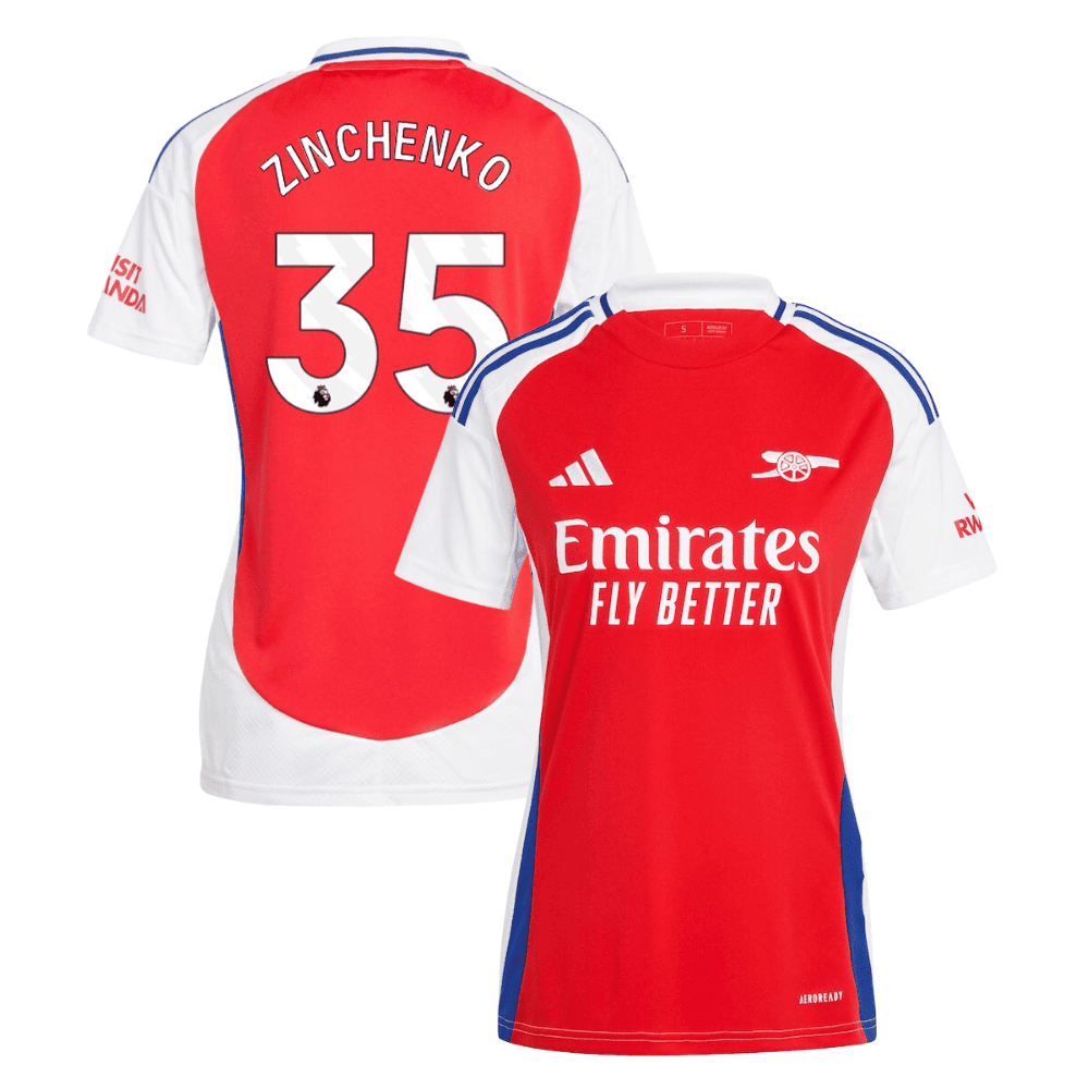 Oleksandr Zinchenko 35 Arsenal 2024/25 Home Women Jersey – Red