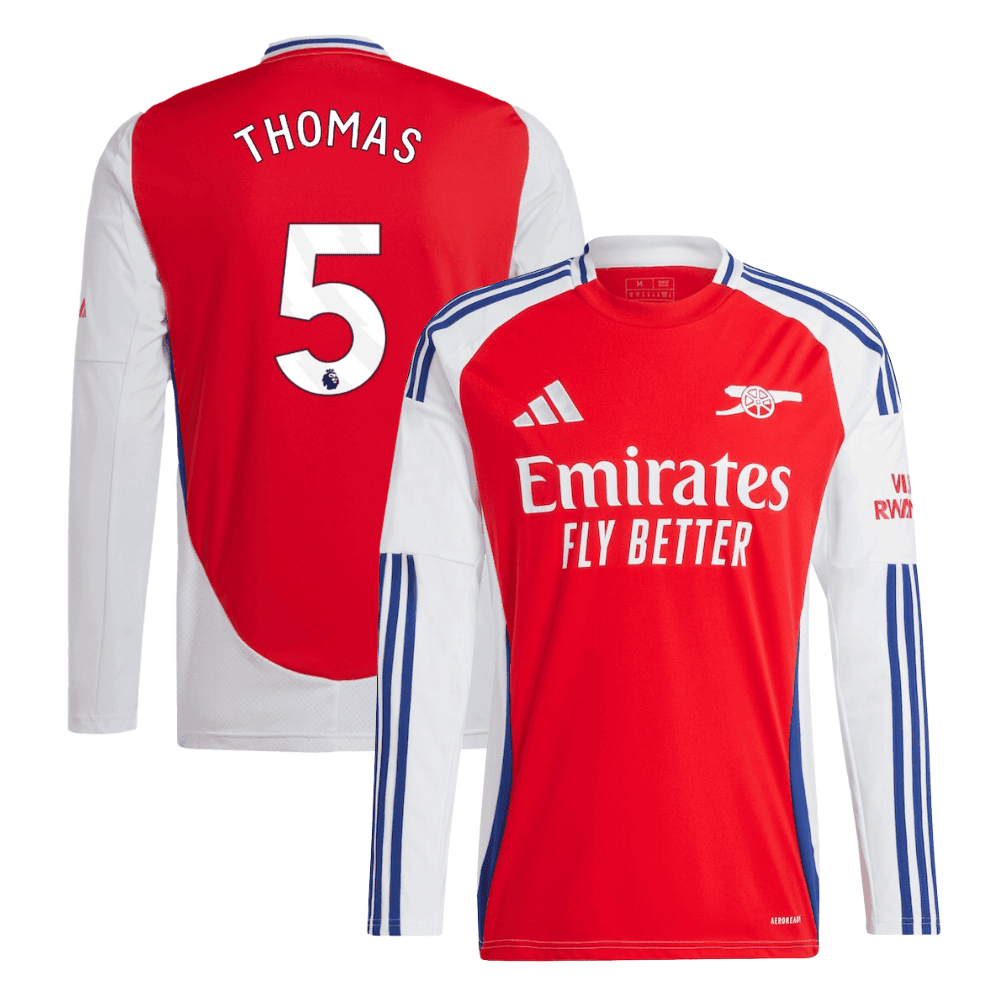 Thomas Partey 5 Arsenal 2024/25 Home Long Sleeve Men Jersey – Red