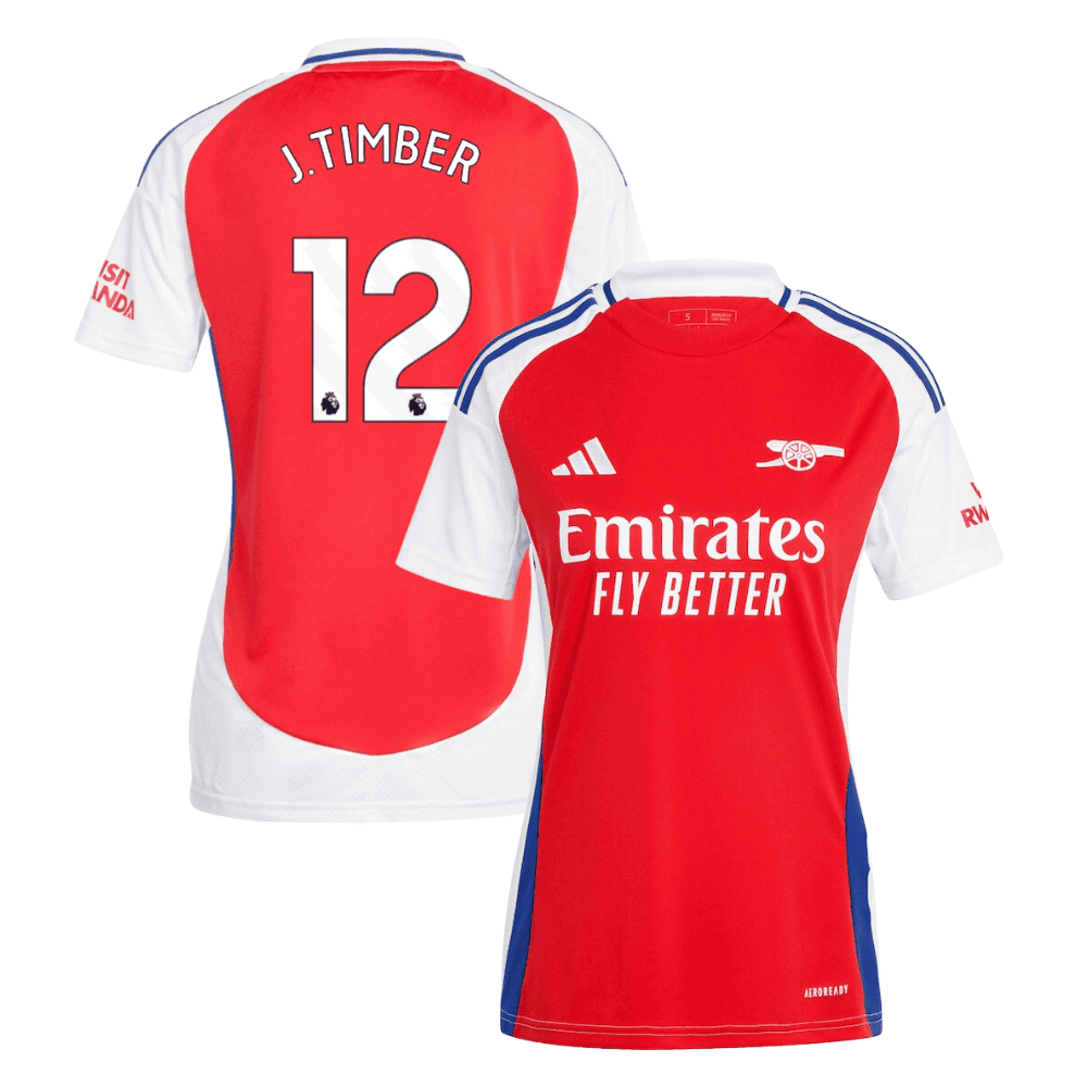 Jurrien Timber 12 Arsenal 2024/25 Home Women Jersey – Red