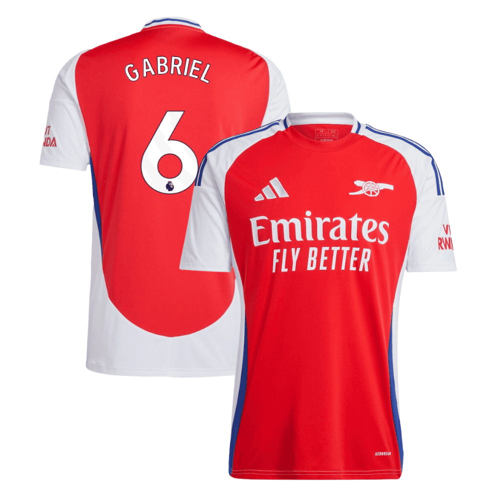 Gabriel Magalhaes 6 Arsenal 2024/25 Home Men Jersey – Red