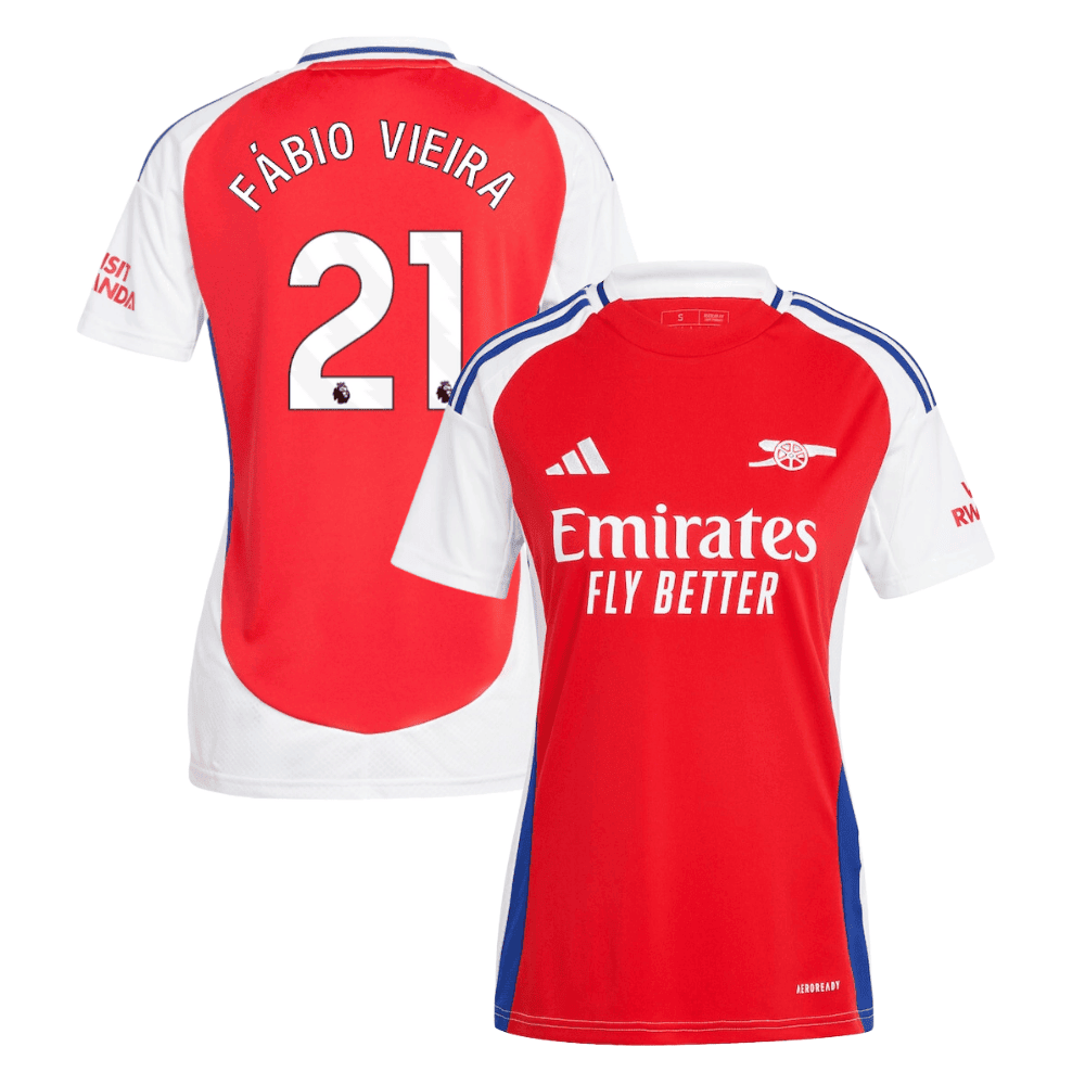 Fbio Vieira 21 Arsenal 2024/25 Home Women Jersey – Red