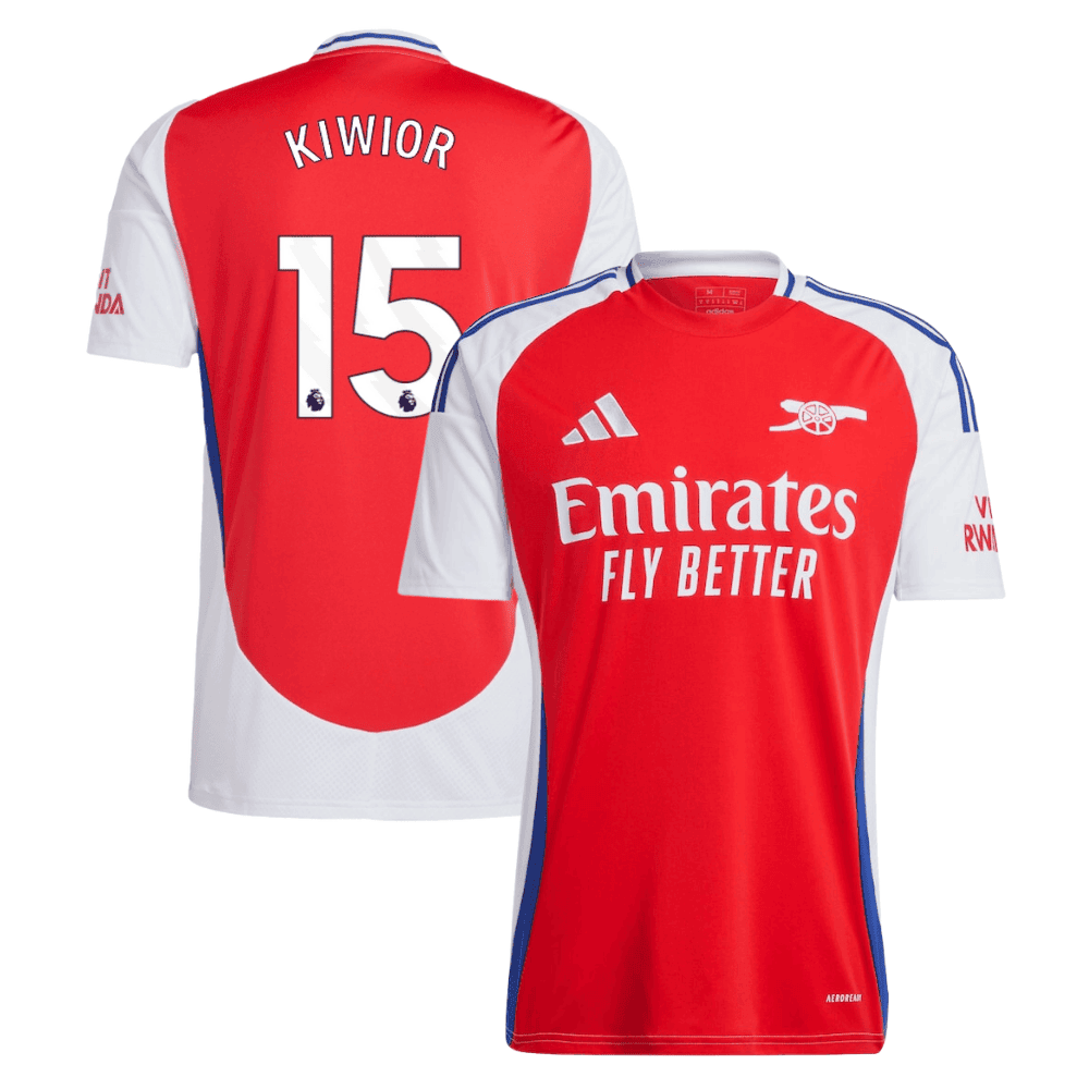 Jakub Kiwior 15 Arsenal 2024/25 Home Men Jersey – Red