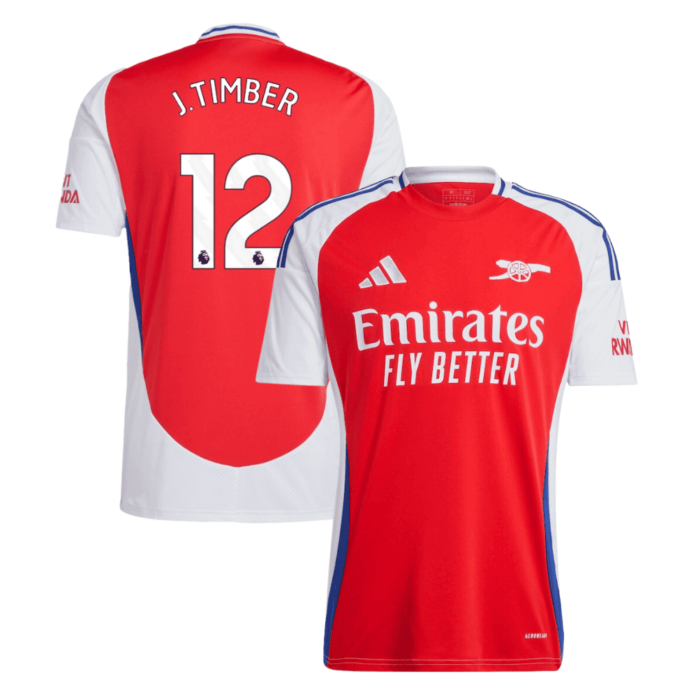 Jurrien Timber 12 Arsenal 2024/25 Home Men Jersey – Red
