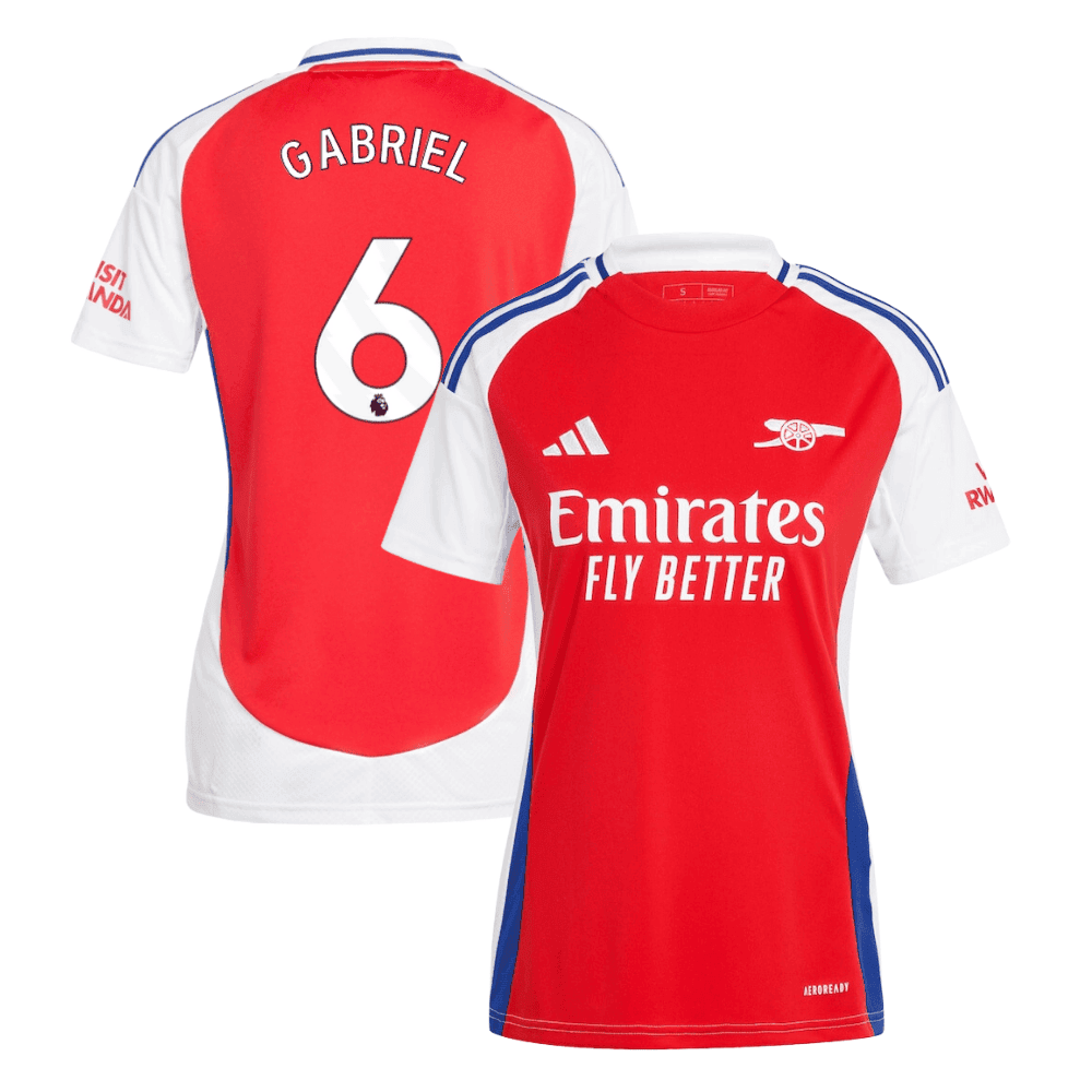 Gabriel Magalhaes 6 Arsenal 2024/25 Home Women Jersey – Red
