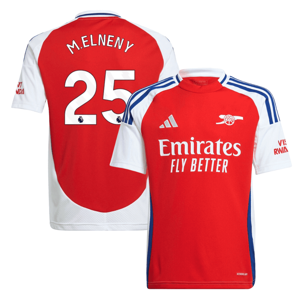Mohamed Elneny 25 Arsenal 2024/25 Home YOUTH Jersey – Red