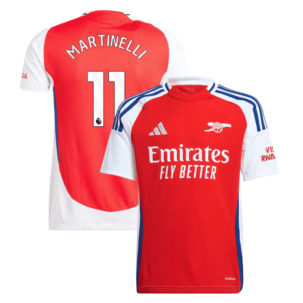 Gabriel Martinelli 11 Arsenal 2024/25 Home YOUTH Jersey – Red
