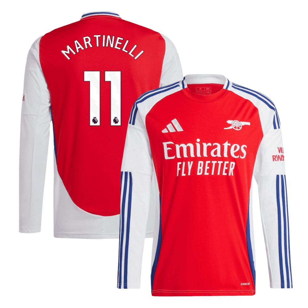 Gabriel Martinelli 11 Arsenal 2024/25 Home Long Sleeve Men Jersey – Red