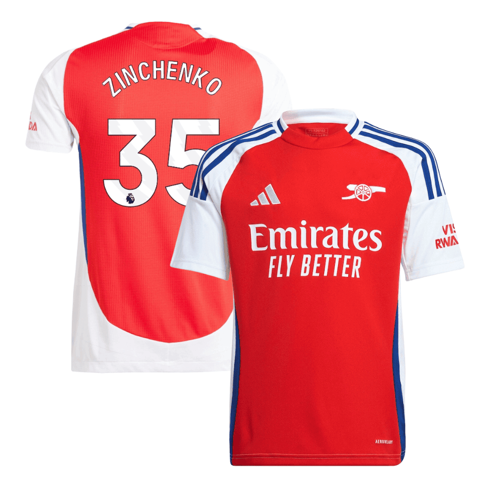 Oleksandr Zinchenko 35 Arsenal 2024/25 Home YOUTH Jersey – Red