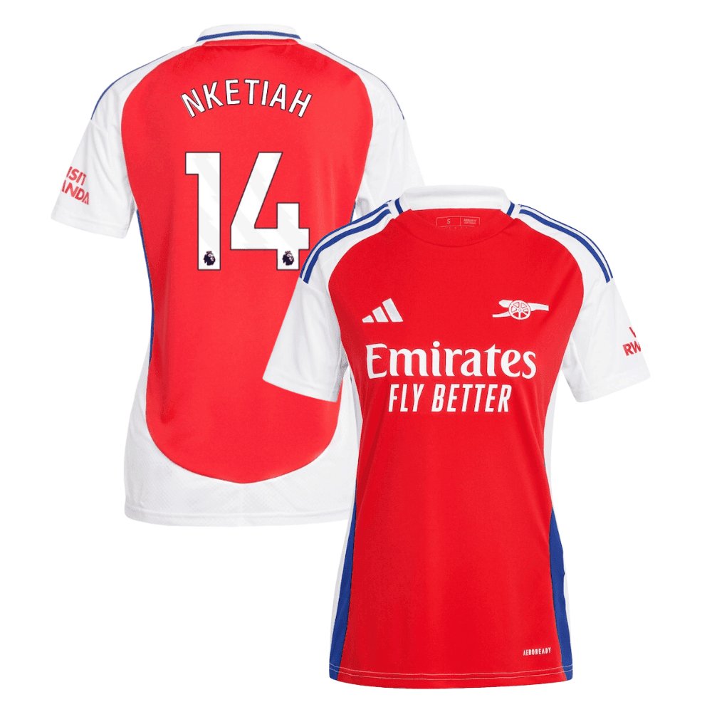 Eddie Nketiah 14 Arsenal 2024/25 Home Women Jersey – Red