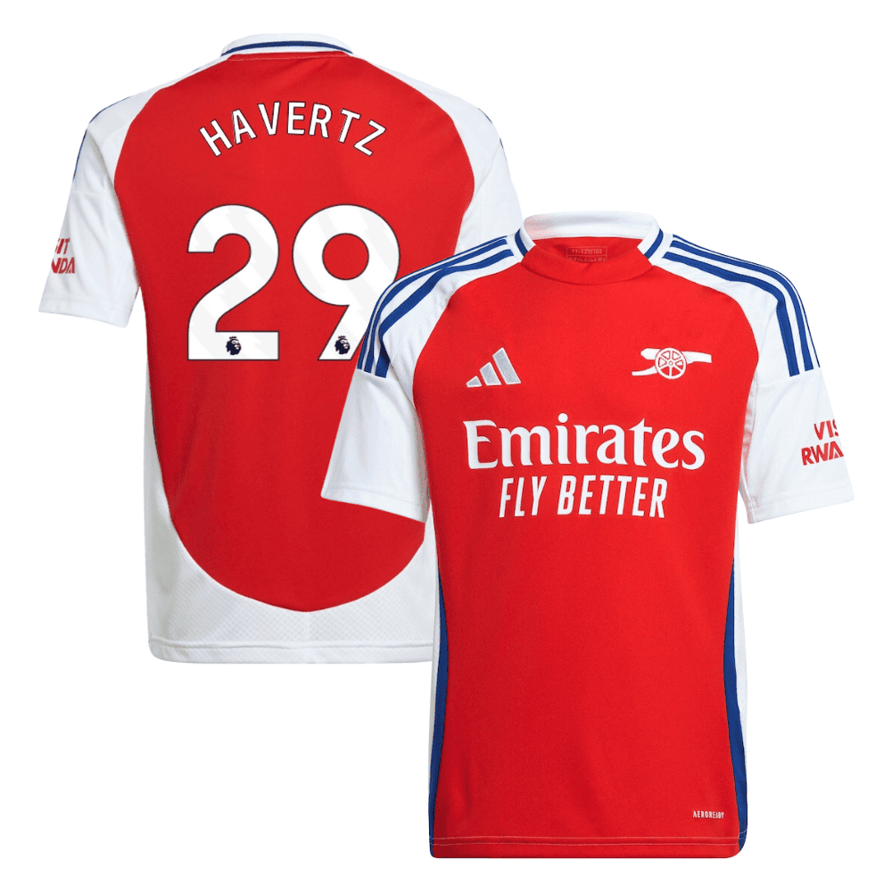 Kai Havertz 29 Arsenal 2024/25 Home YOUTH Jersey – Red