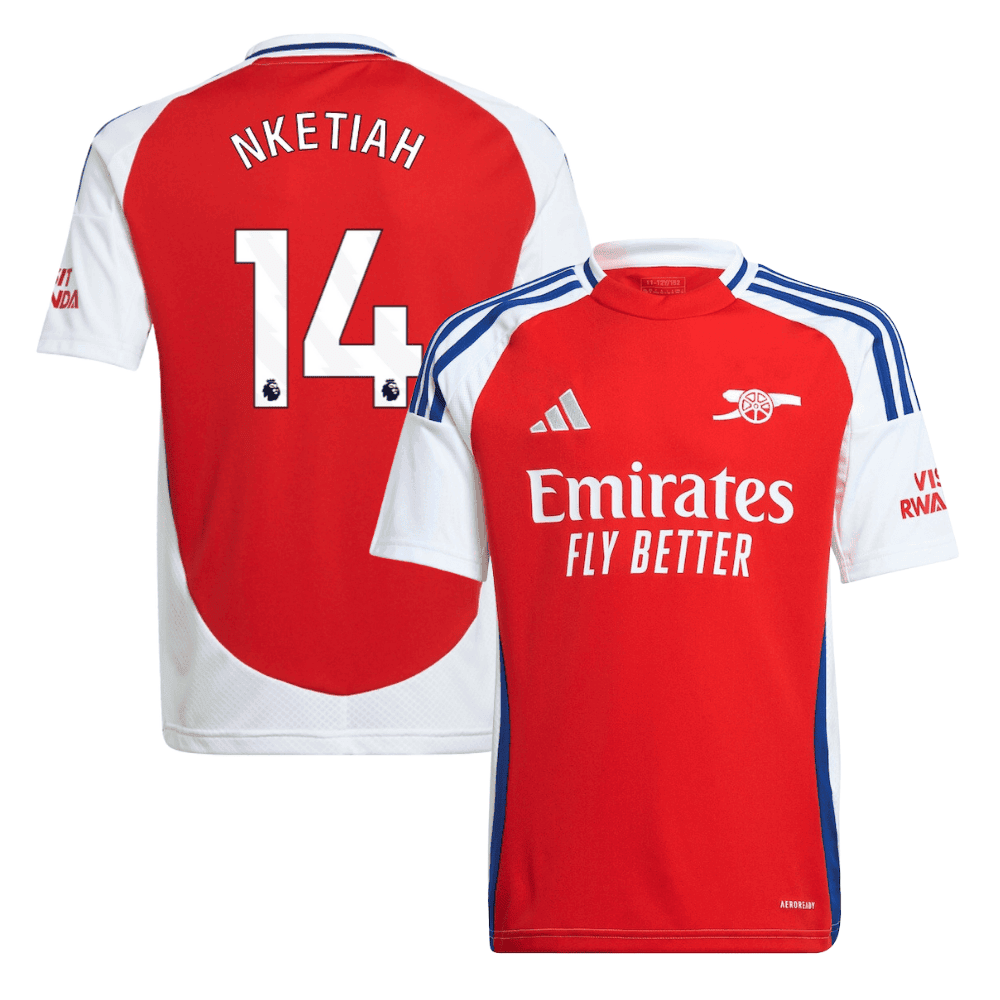 Eddie Nketiah 14 Arsenal 2024/25 Home YOUTH Jersey – Red