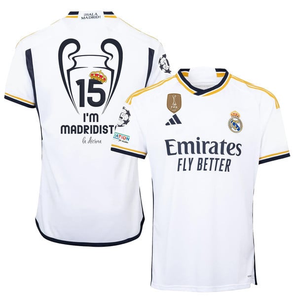 Real Madrid 15 Champions London 2023/24 Home Jersey – Men – UEFA Patch