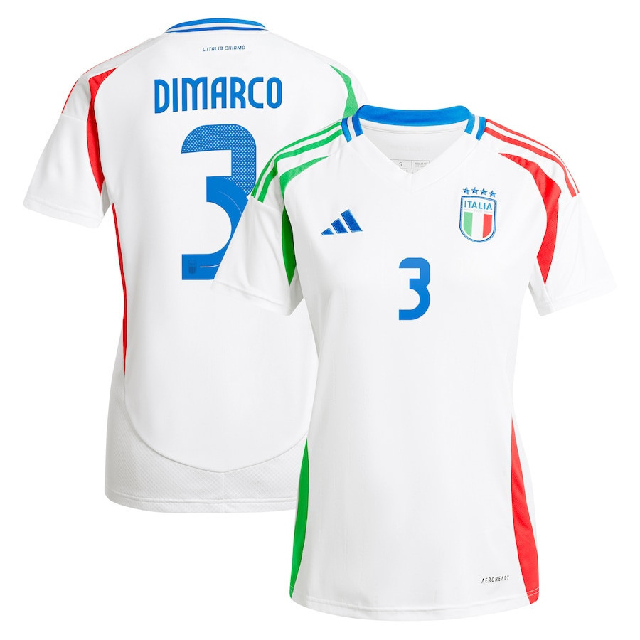 Federico Dimarco 3 Italy National Team 2024 Away Women Jersey – White