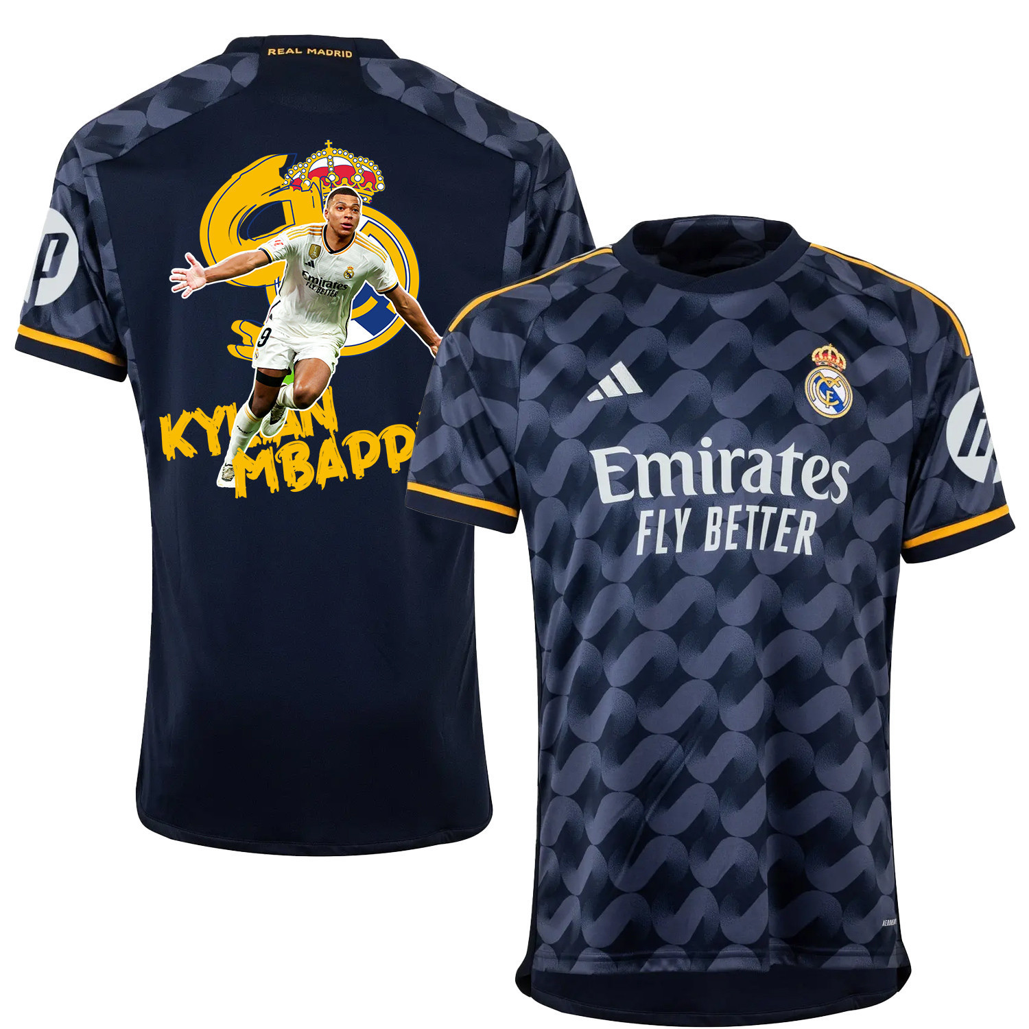 Kylian Mbapp 9 Real Madrid Fan Art Away Jersey – Men