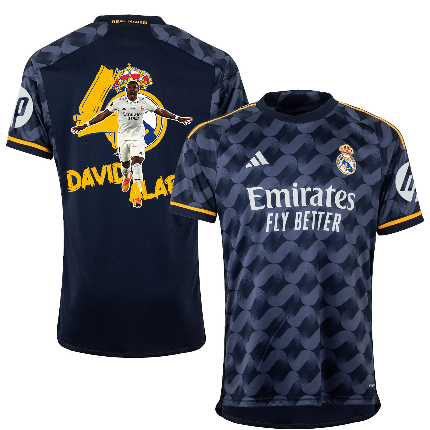 David Alaba 4 Real Madrid Fan Art Away Jersey – Men