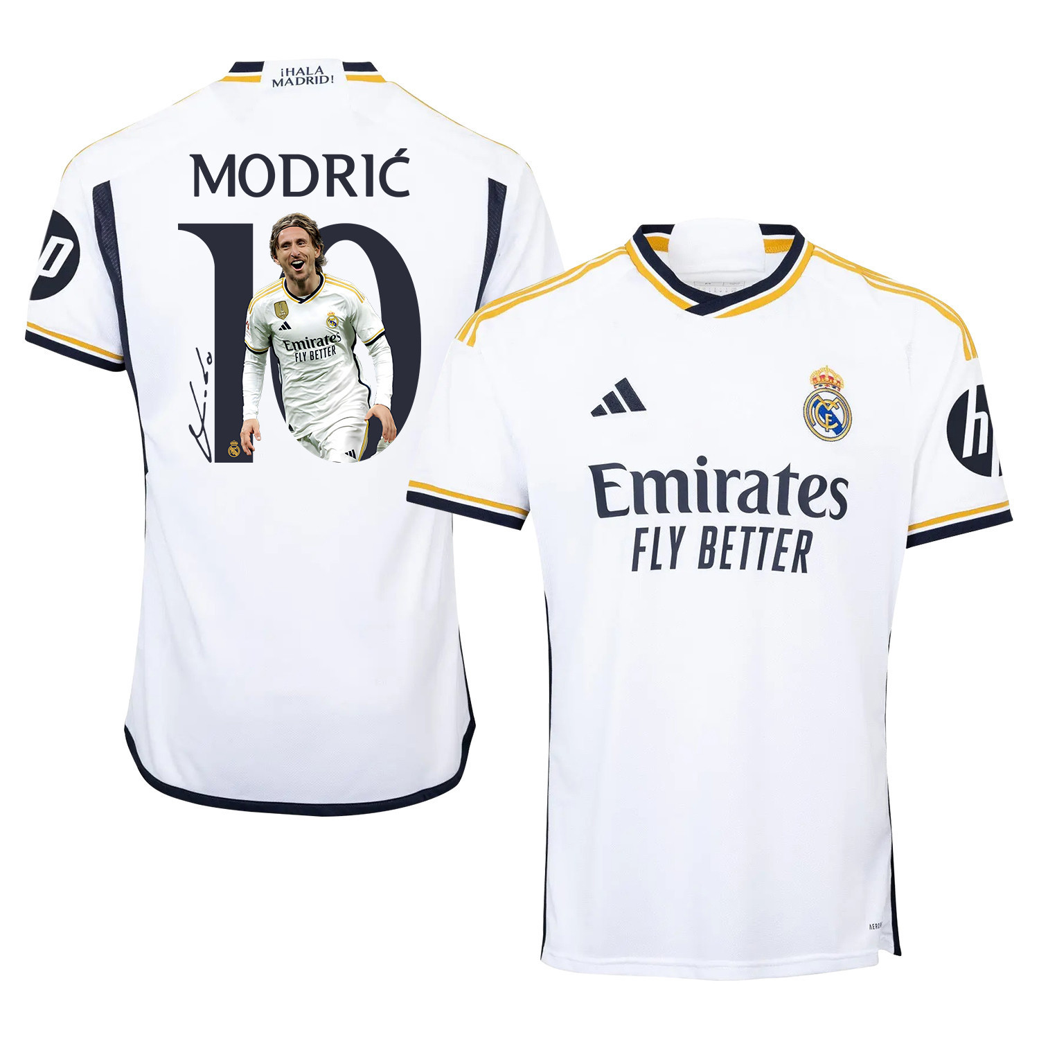Luka Modric 10 Real Madrid Home Jersey White 2023/24 – Signed Design
