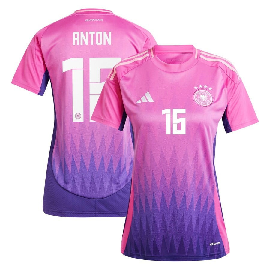 Waldemar Anton 16 Germany National Team 2024 Away Women Jersey – Pink