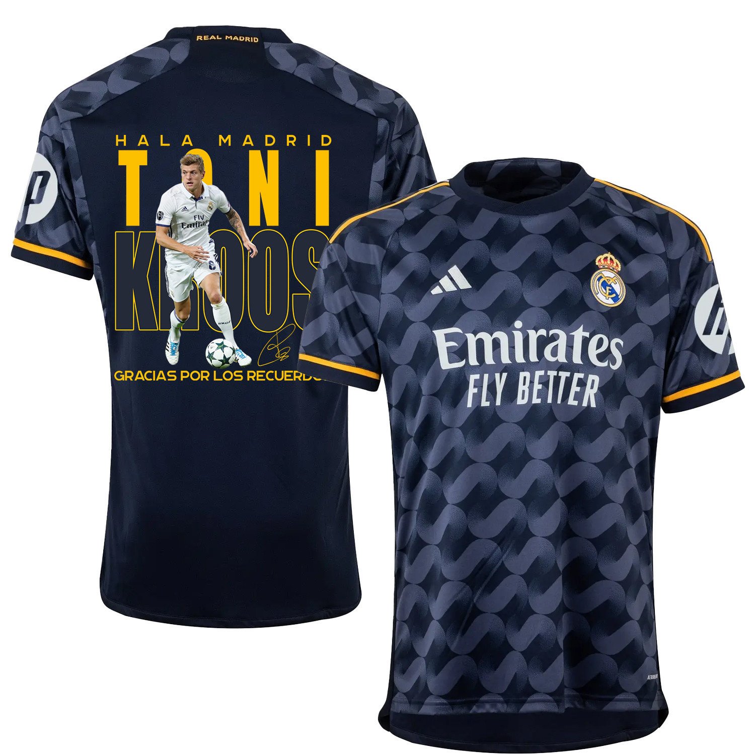 Toni Kroos 8 Real Madrid Navy Blue Away Jersey Thank You For The Memories – Signed Design