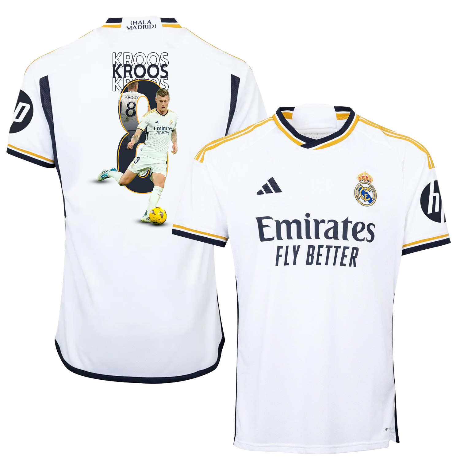 Toni Kroos 8 Real Madrid Home Jersey White Fan Art