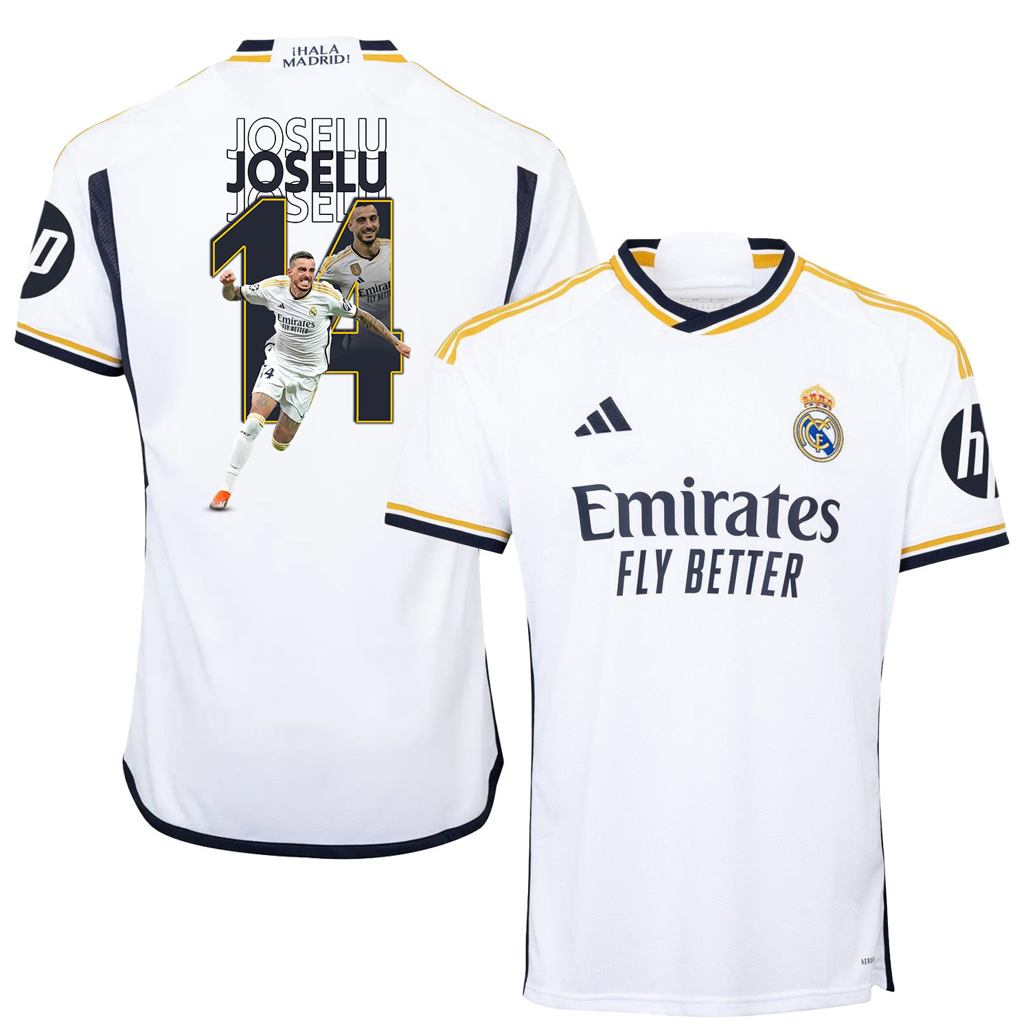 Joselu 14 Real Madrid Art Design 2023/24 Home Jersey – Men