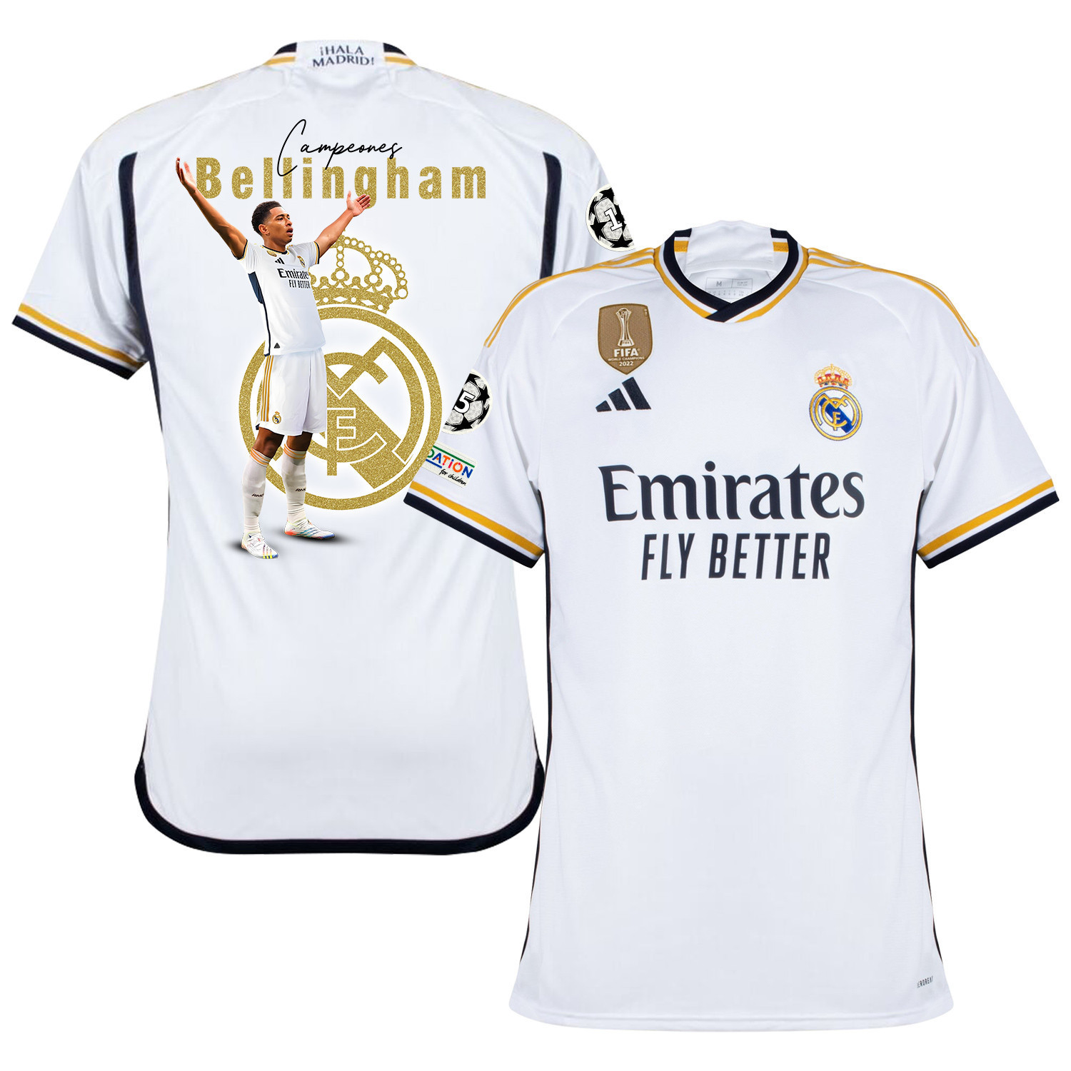 Jude Bellingham 5 Real Madrid Home Jersey 2023/24 – Men – UEFA Patch