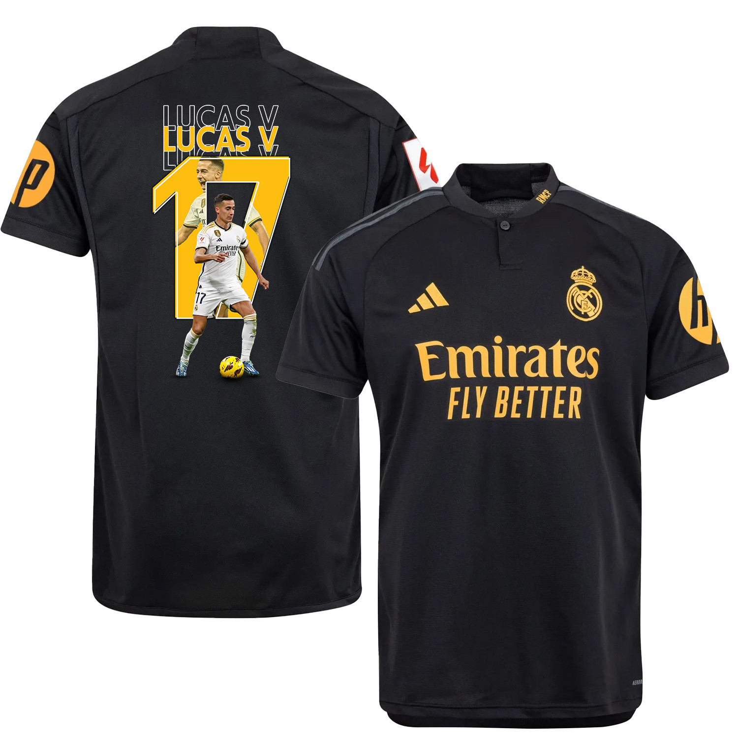 Lucas Vzquez 17 Real Madrid Art Design Third Jersey – Men