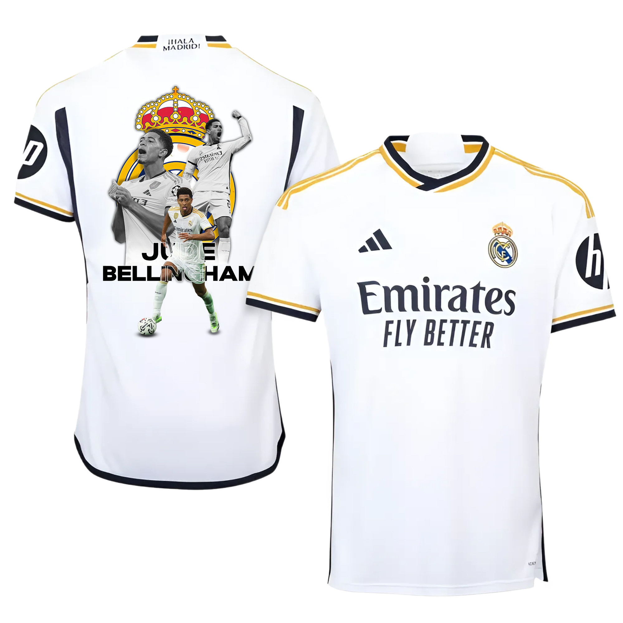 Jude Bellingham 5 Real Madrid Logo 2023/24 Home Jersey – Men