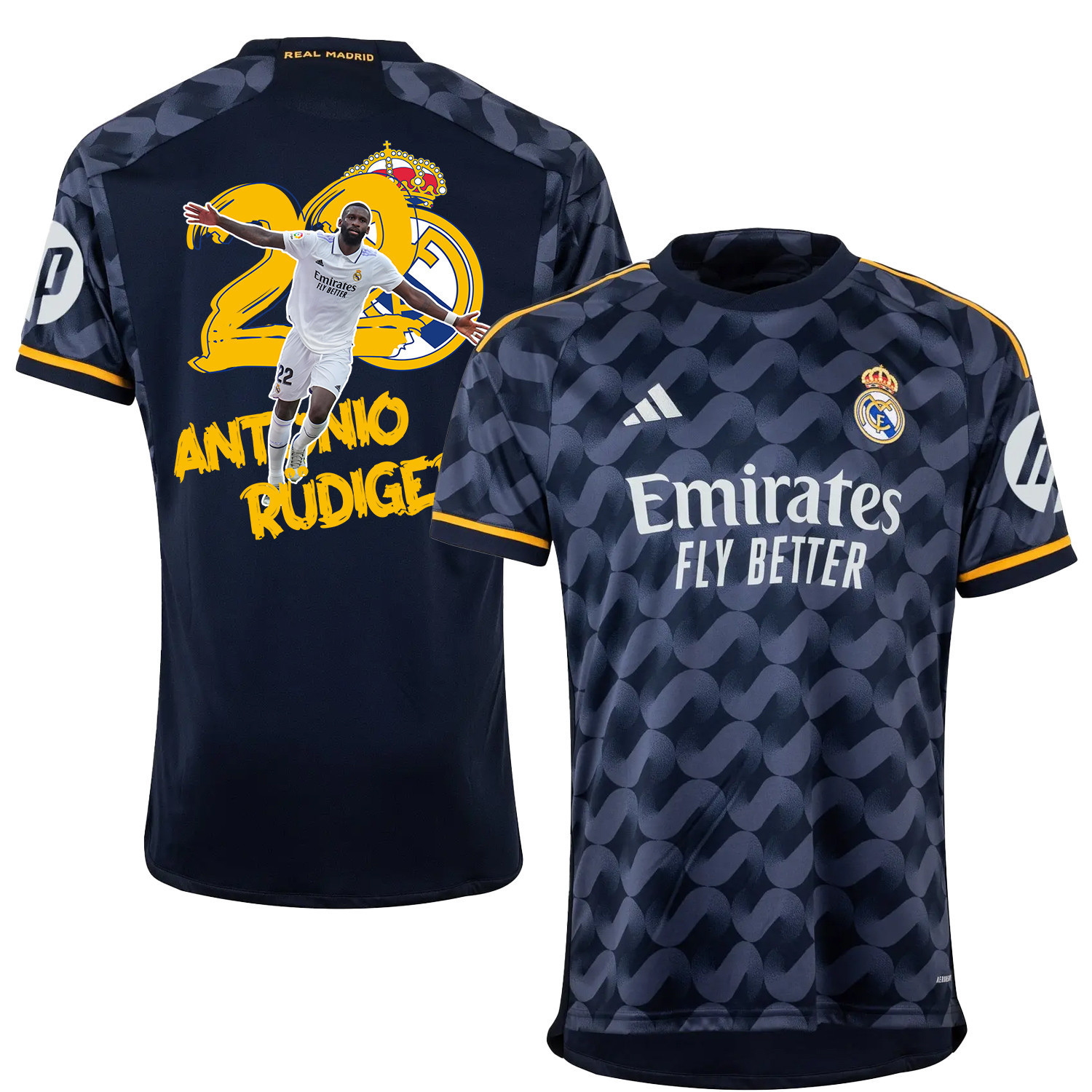 Antonio Rdiger 22 Real Madrid Fan Art Away Jersey – Men
