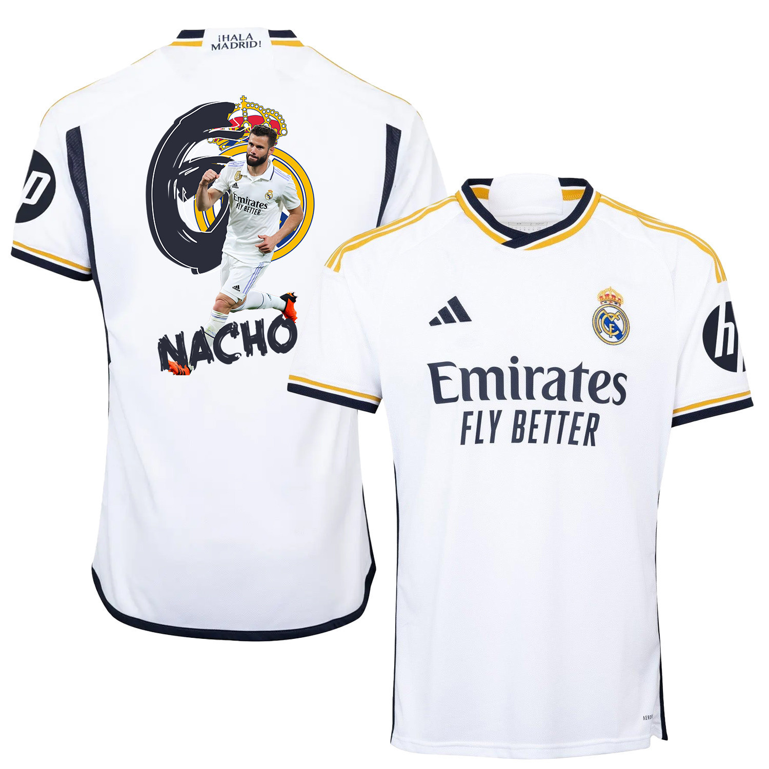 Nacho 6 Real Madrid Fan Art 2023/24 Home Jersey – Men