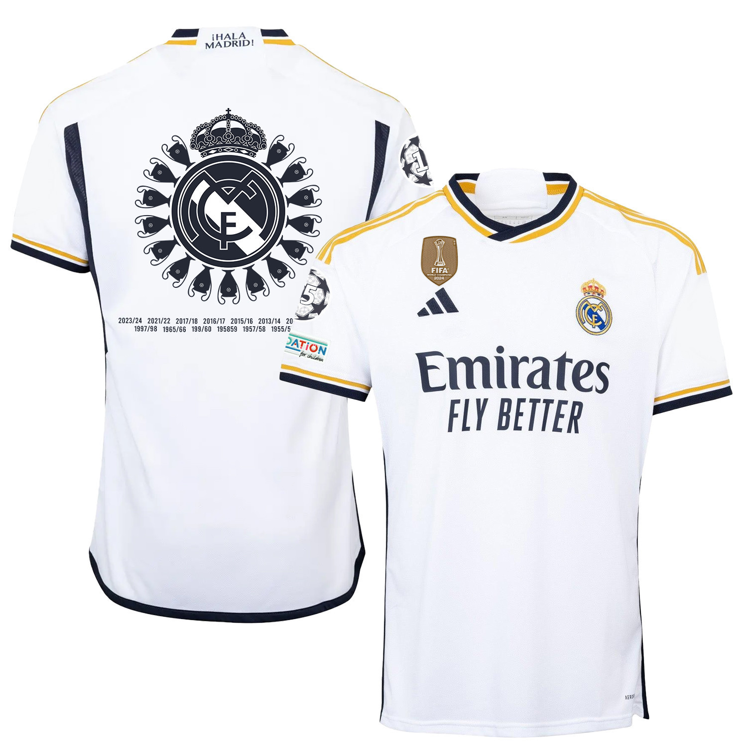 Real Madrid Crculo Cup 15 Home Jersey 2023/24 – Men – UEFA Patch