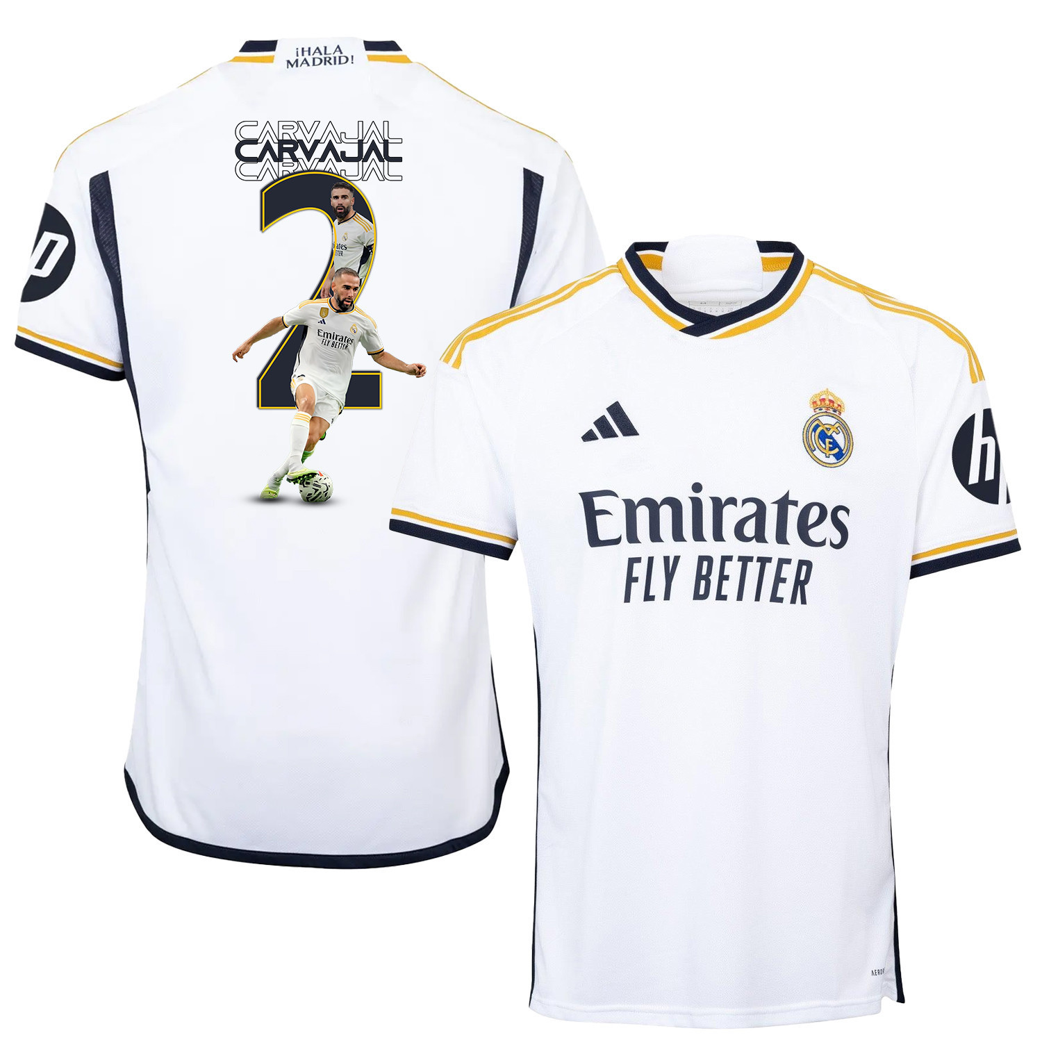 Dani Carvajal 2 Real Madrid Art Design 2023/24 Home Jersey – Men
