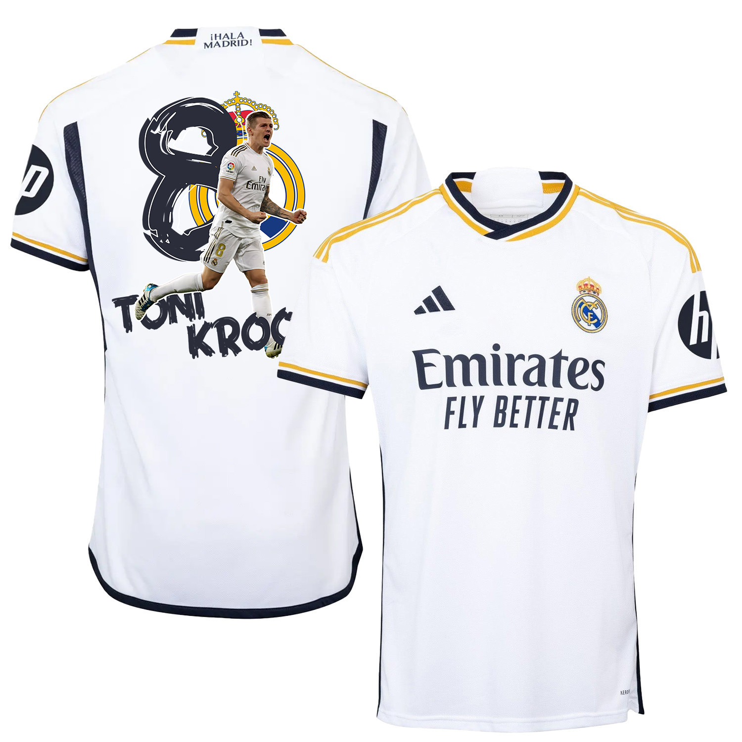 Toni Kroos 8 Real Madrid Fan Art 2023/24 Home Jersey – Men