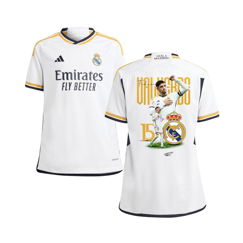 Federico Valverde 15 Real Madrid 2023/24 Legacy Of A Legend Home YOUTH jersey