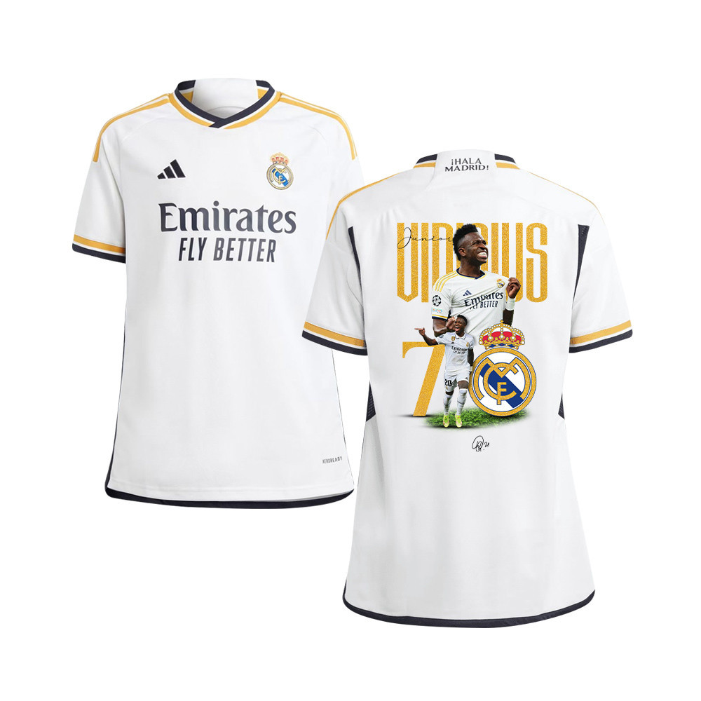 Vinicius Junior 7 Real Madrid 2023/24 Legacy Of A Legend Home YOUTH jersey
