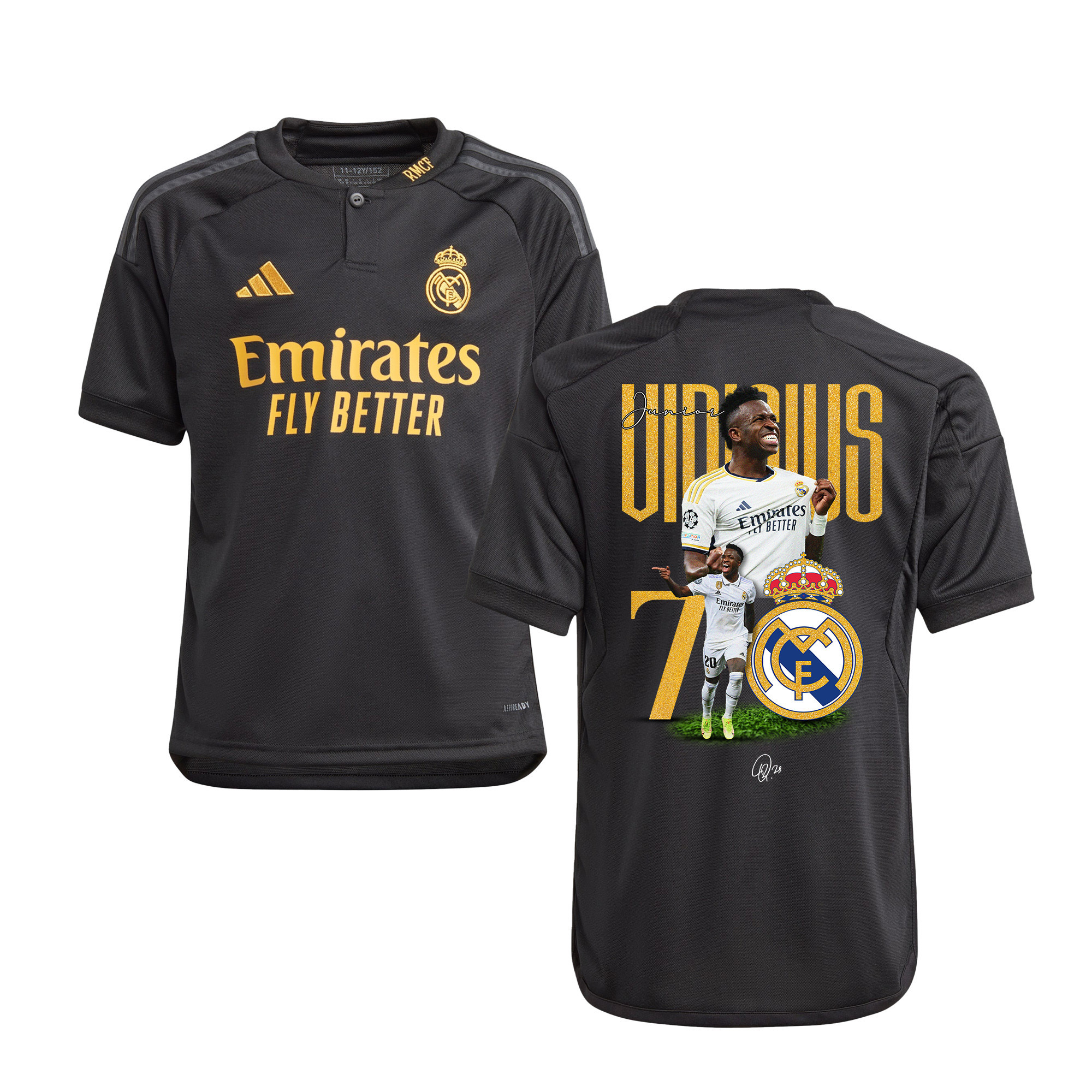 Vinicius Junior 7 Real Madrid 2023/24 Legacy Of A Legend Third YOUTH jersey