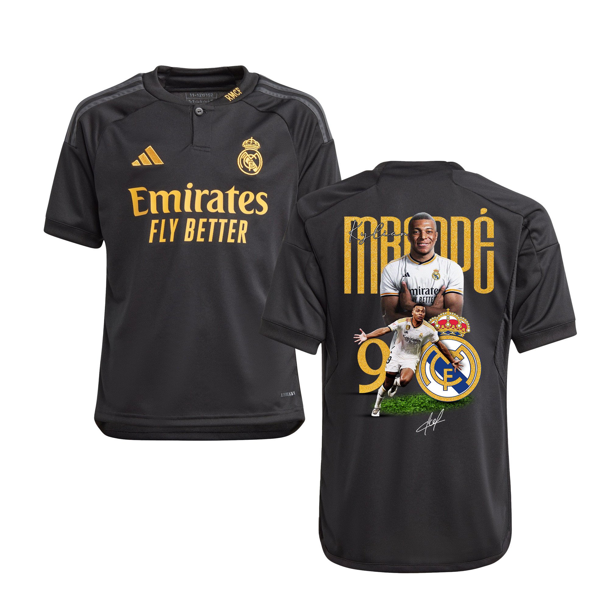 Kylian Mbappe 9 Real Madrid 2023/24 New Star Of Club Third YOUTH jersey