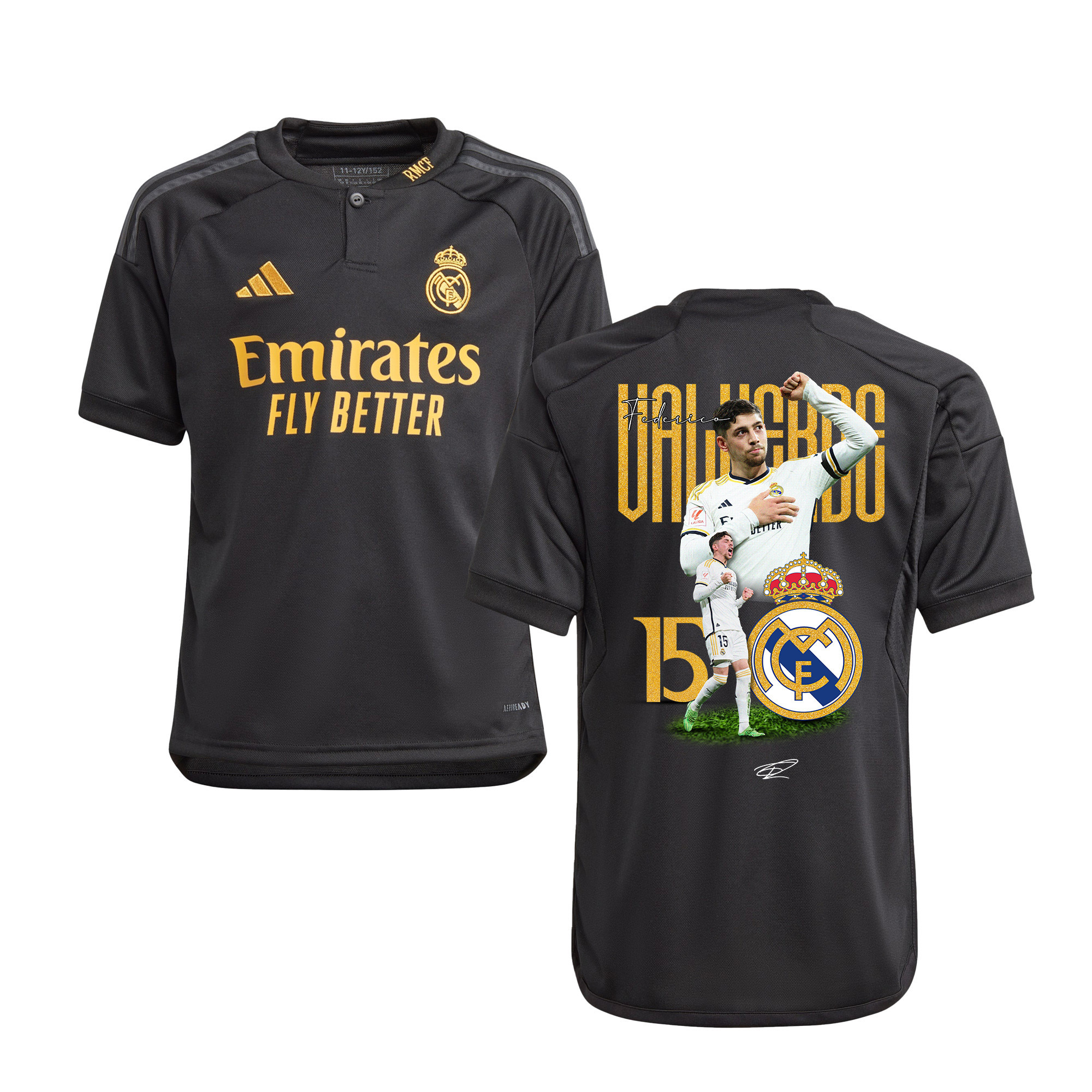 Federico Valverde 15 Real Madrid 2023/24 Legacy Of A Legend Third YOUTH jersey