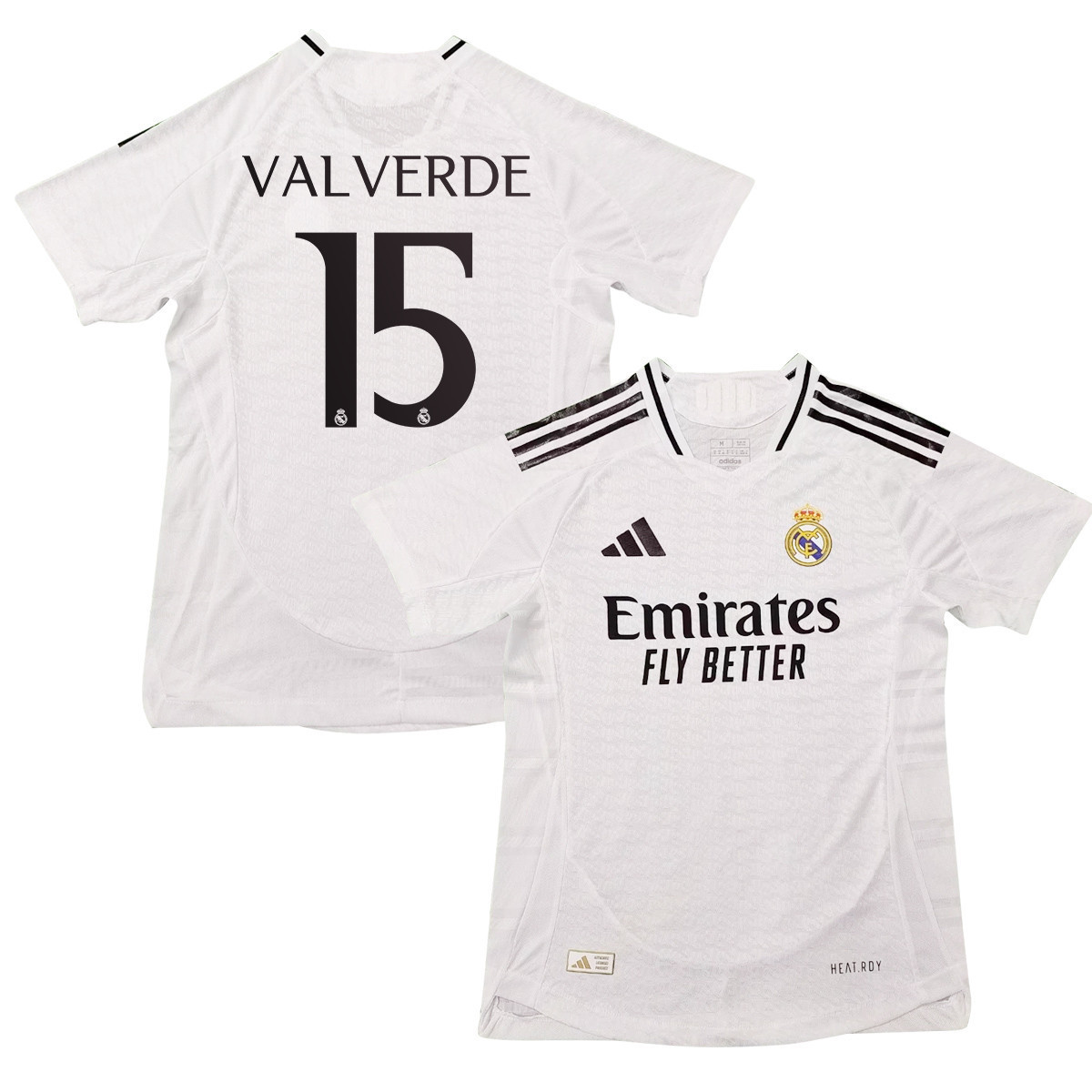 Federico Valverde 15 Real Madrid 2024/25 Home Jersey – Men, White