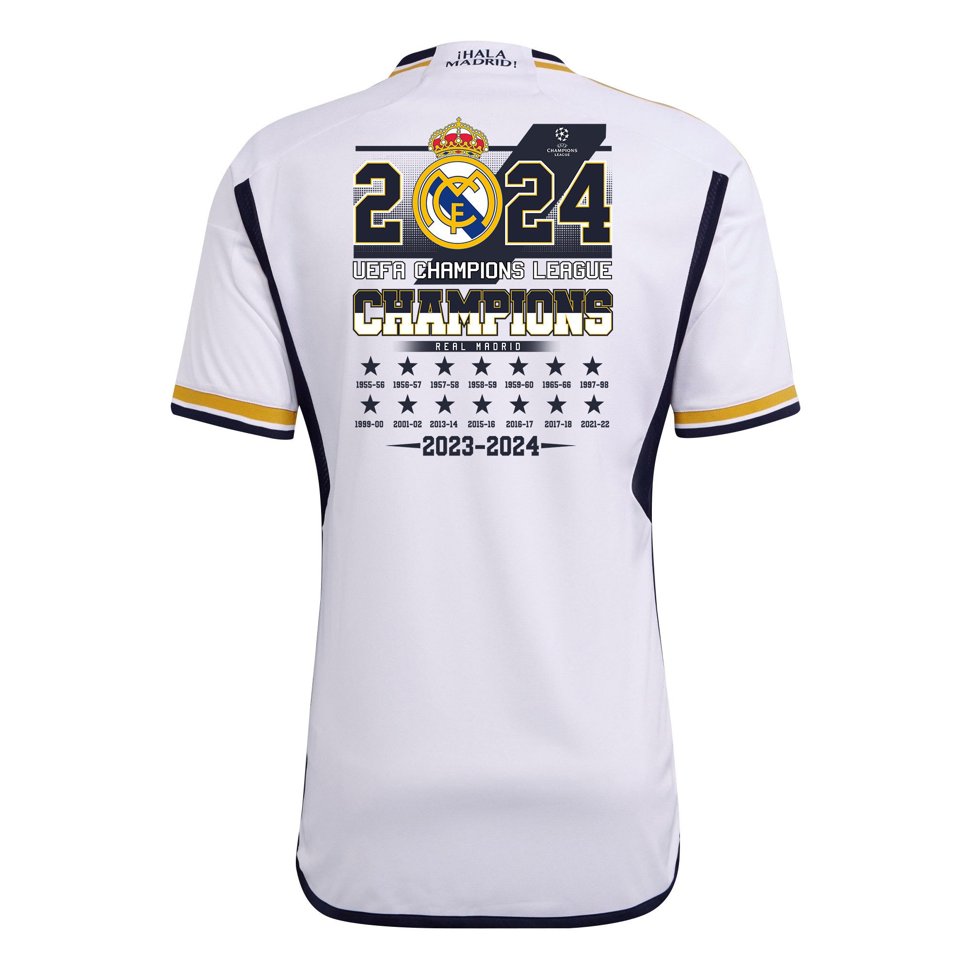 Real Madrid 15 Times UEFA Championship Record 2023/24 Jersey – Men