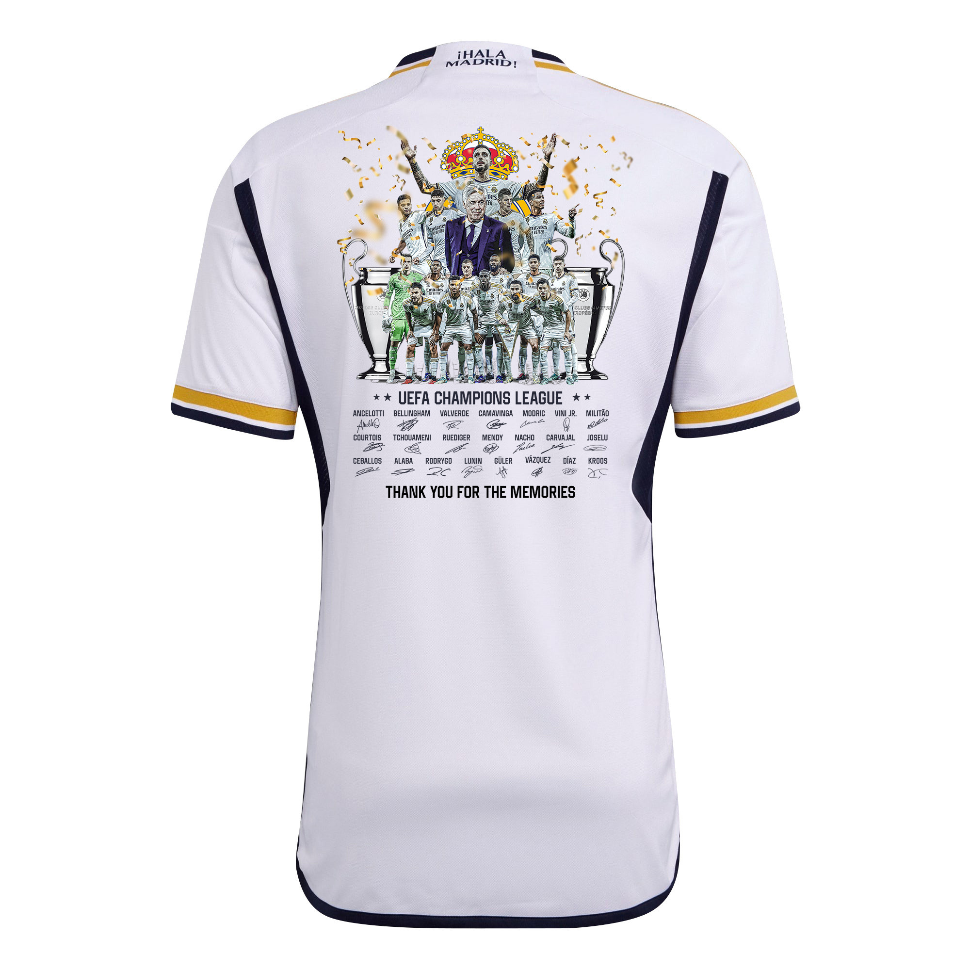 Real Madrid 2023/24 Thank You For Memories 15 Times Champions League Jersey – Men