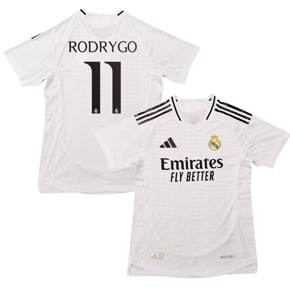 Rodrygo 11 Real Madrid 2024/25 Home Jersey – Men, White