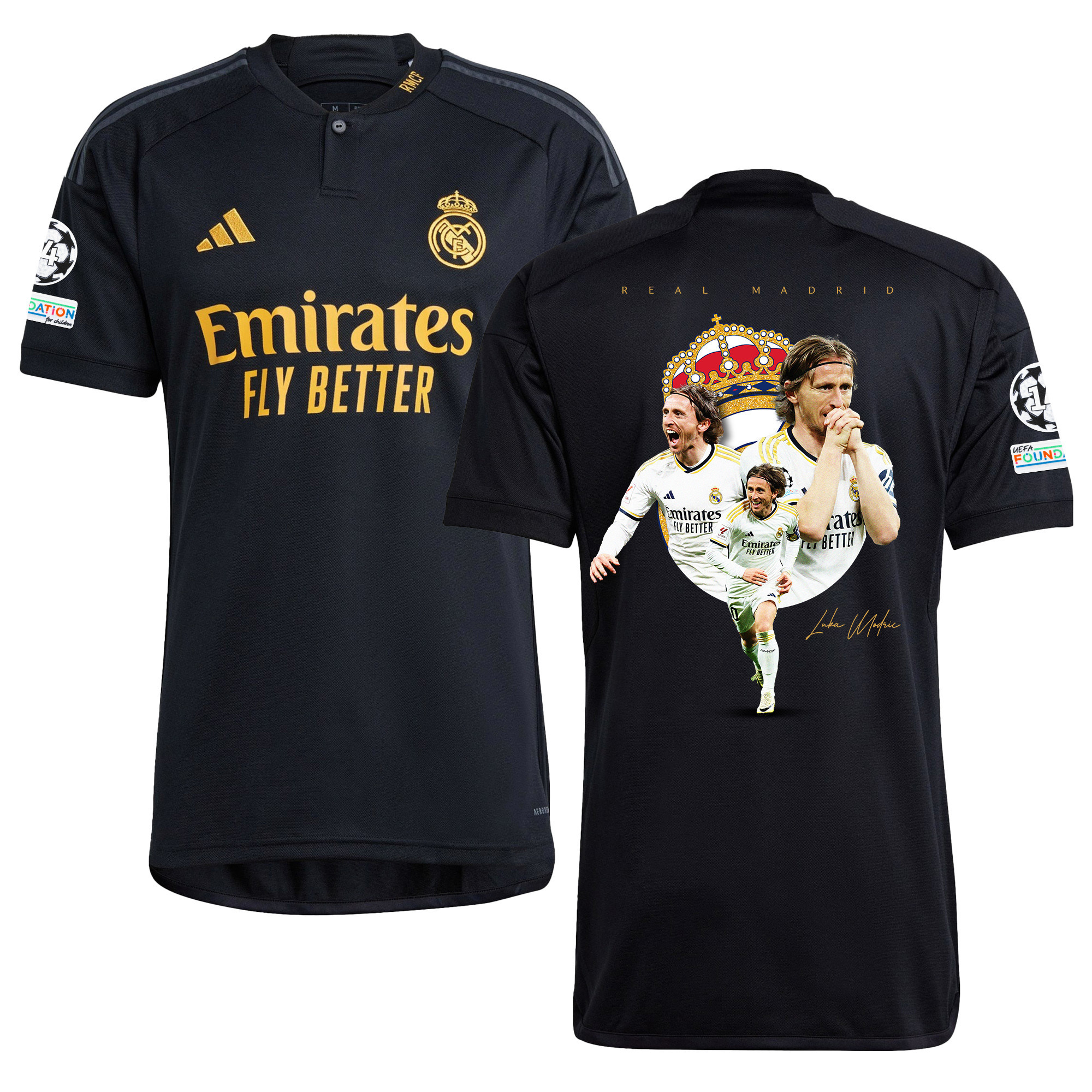 Luka Modric 10 Real Madrid 2023/24 Men Third Jersey – Best Moments, Black