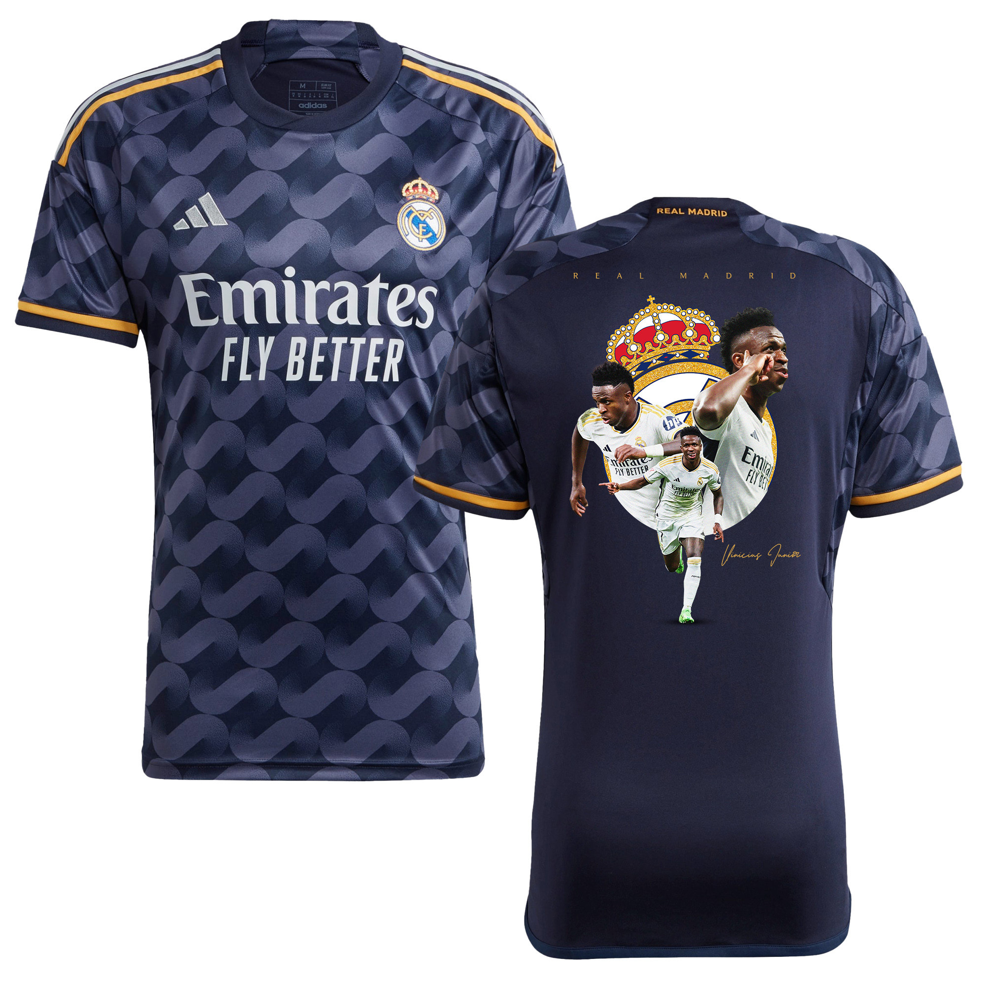 Vinicius Junior 7 Real Madrid 2023/24 Men Away Jersey – Best Moments