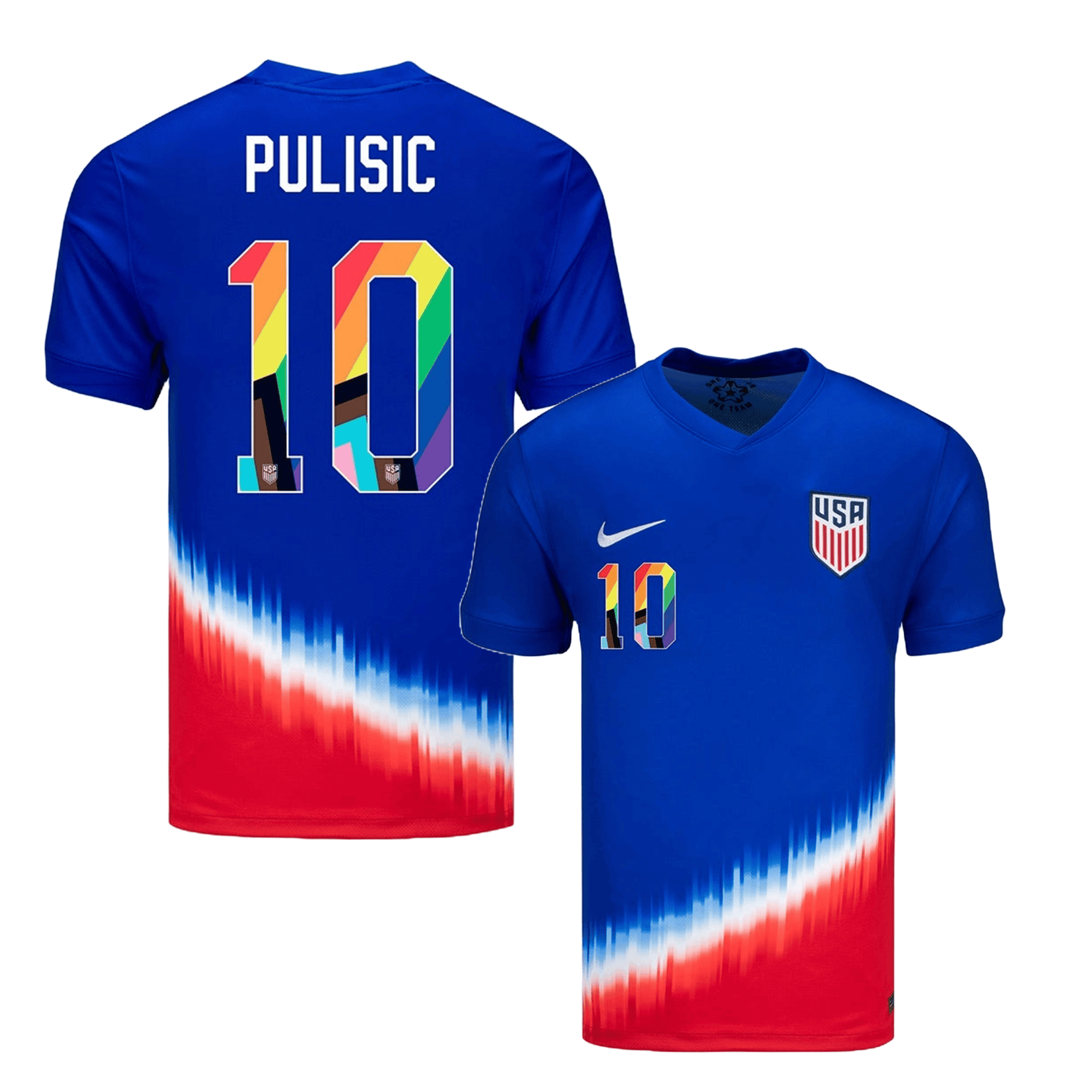 Christian Pulisic 10 USMNT 2024 Pride-Themed Away Jersey – Men