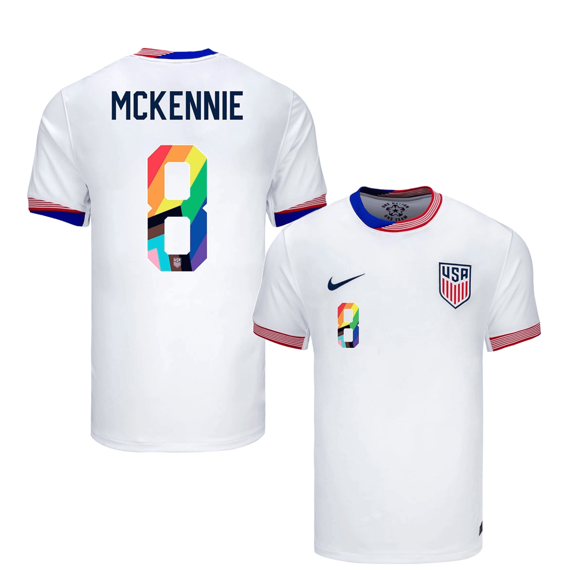 Weston McKennie 8 USMNT 2024 Pride-Themed Home Jersey – Men