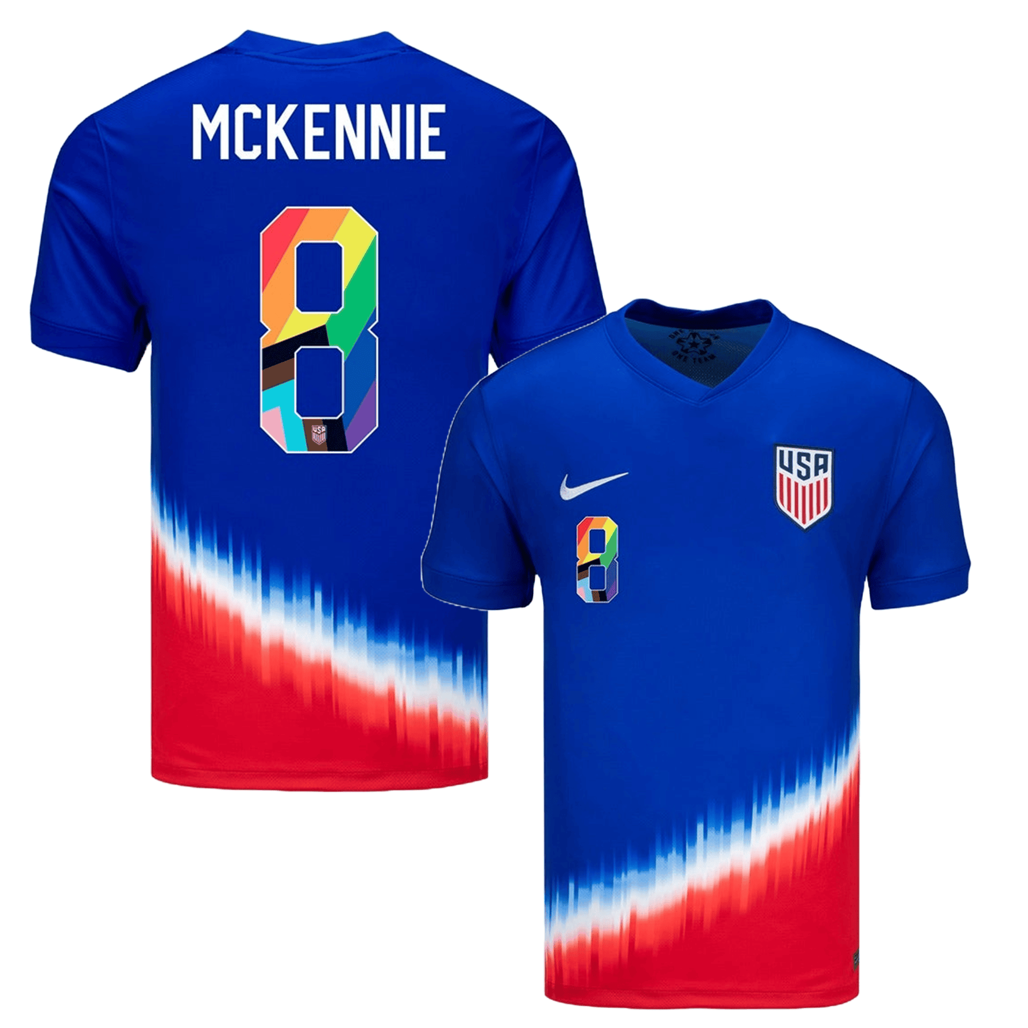 Weston McKennie 8 USMNT 2024 Pride-Themed Away Jersey – Men