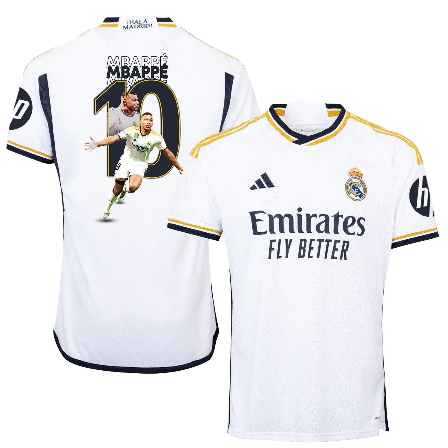 Kylian Mbapp 9 Real Madrid Art Design 2023/24 Home Jersey – Men